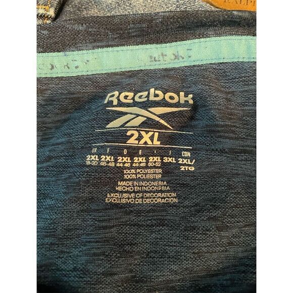 Reebok Men's SpeedWick Athletic T-Shirt Blue 2XL Short Sleeve Crew Neck - Picture 5 of 5